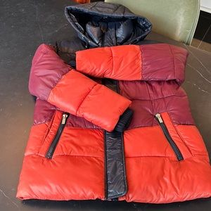 NWOT color block parka